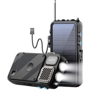 پاوربانک خورشیدی و اسپیکر بلوتوث پاورولوژی مدل Powerology 16000mAh Solar PP049 توان 20W