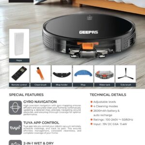 جارو رباتیک دو کاره جیپاس مدل19057