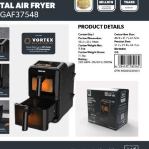 سرخکن 12 لیتر دو طبقه گرین لاین مدل 37548